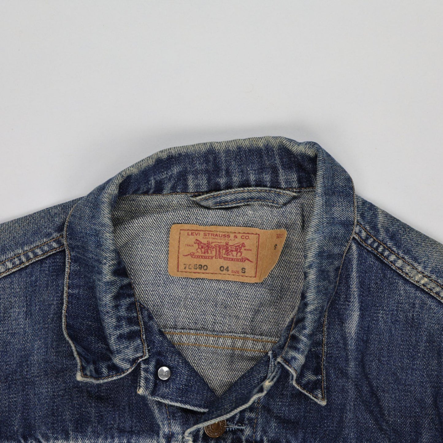 Levi's Vintage Blue Denim Trucker Jacket Size Small Cotton