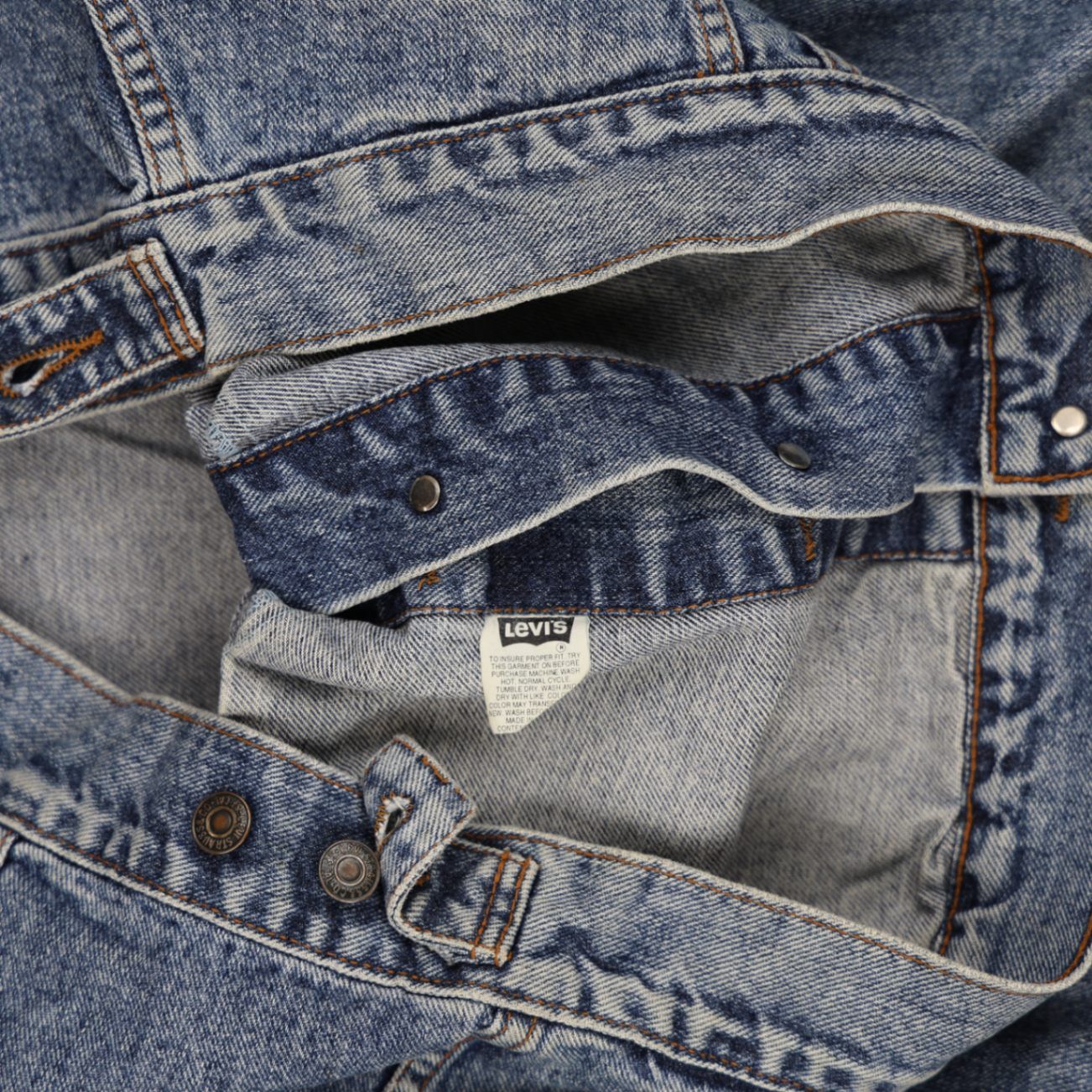 Levi's 70507 Vintage Blue Denim Jacket Large Cotton Collared
