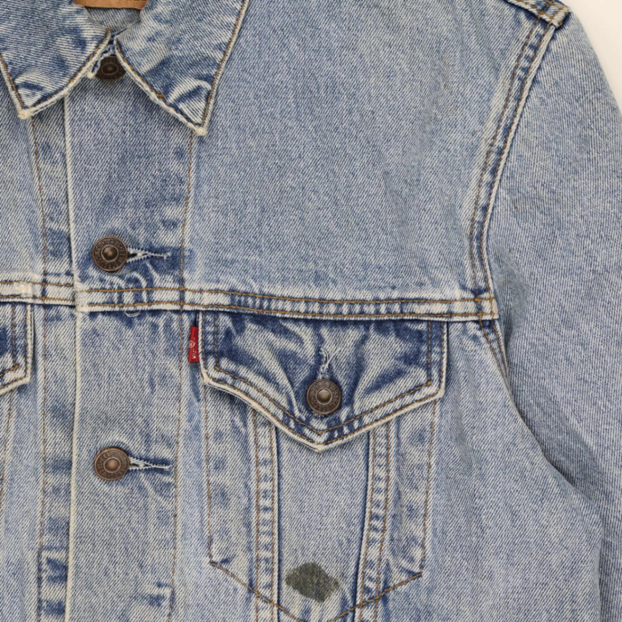 Levi's Vintage 70503 Light Blue Denim Jacket Size Small Cotton Classic Collared
