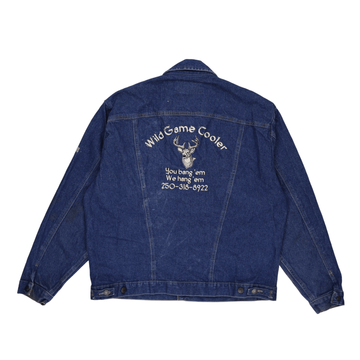 Wrangler XL Vintage Western Denim Jacket Blue 100% Cotton Collared