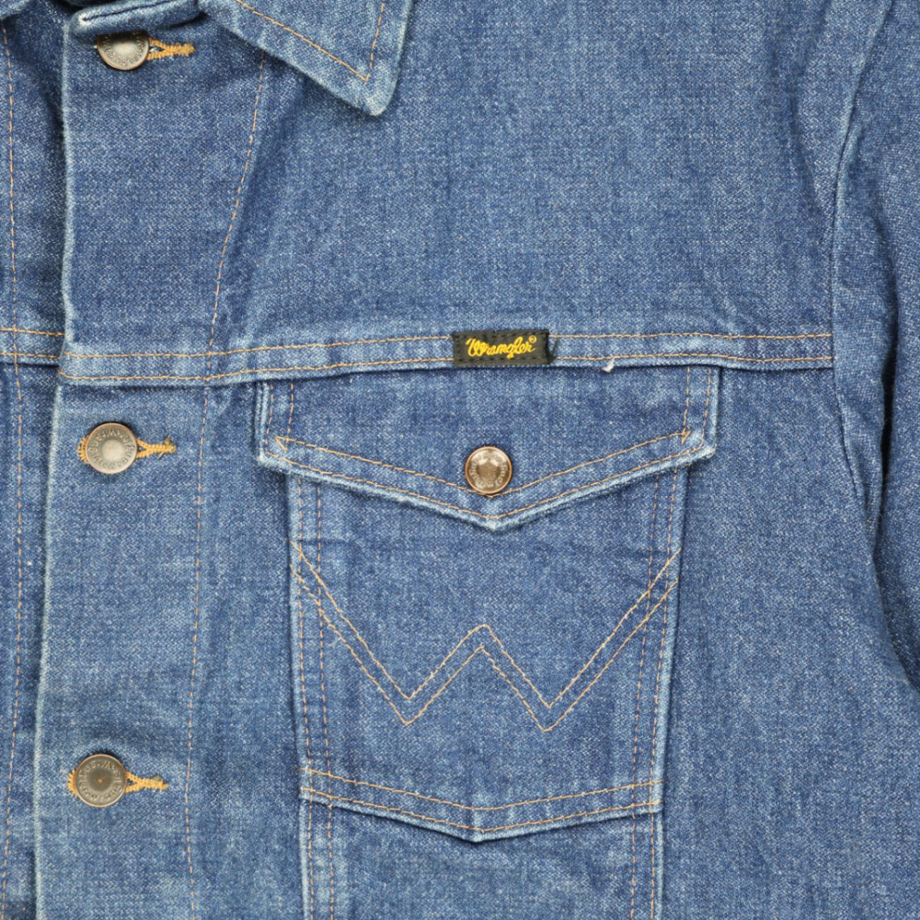 Wrangler XL Vintage Western Denim Jacket Blue 100% Cotton Collared
