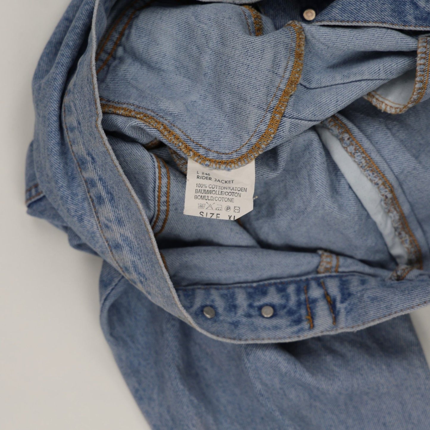 Lee Vintage Rider Denim Jacket Light Blue XL 100% Cotton