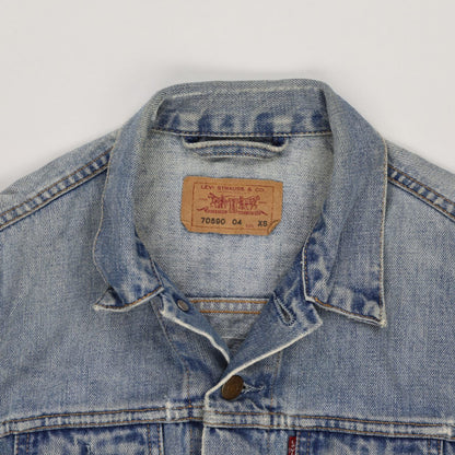 Levi's 70590 Vintage Denim Jacket Light Blue XS Cotton Denim Collared