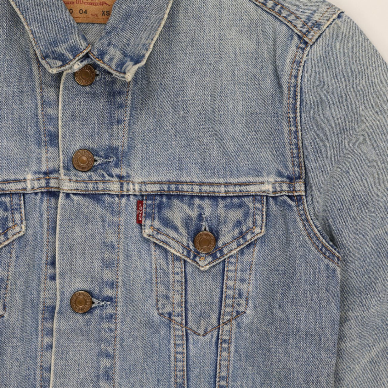 Levi's 70590 Vintage Denim Jacket Light Blue XS Cotton Denim Collared