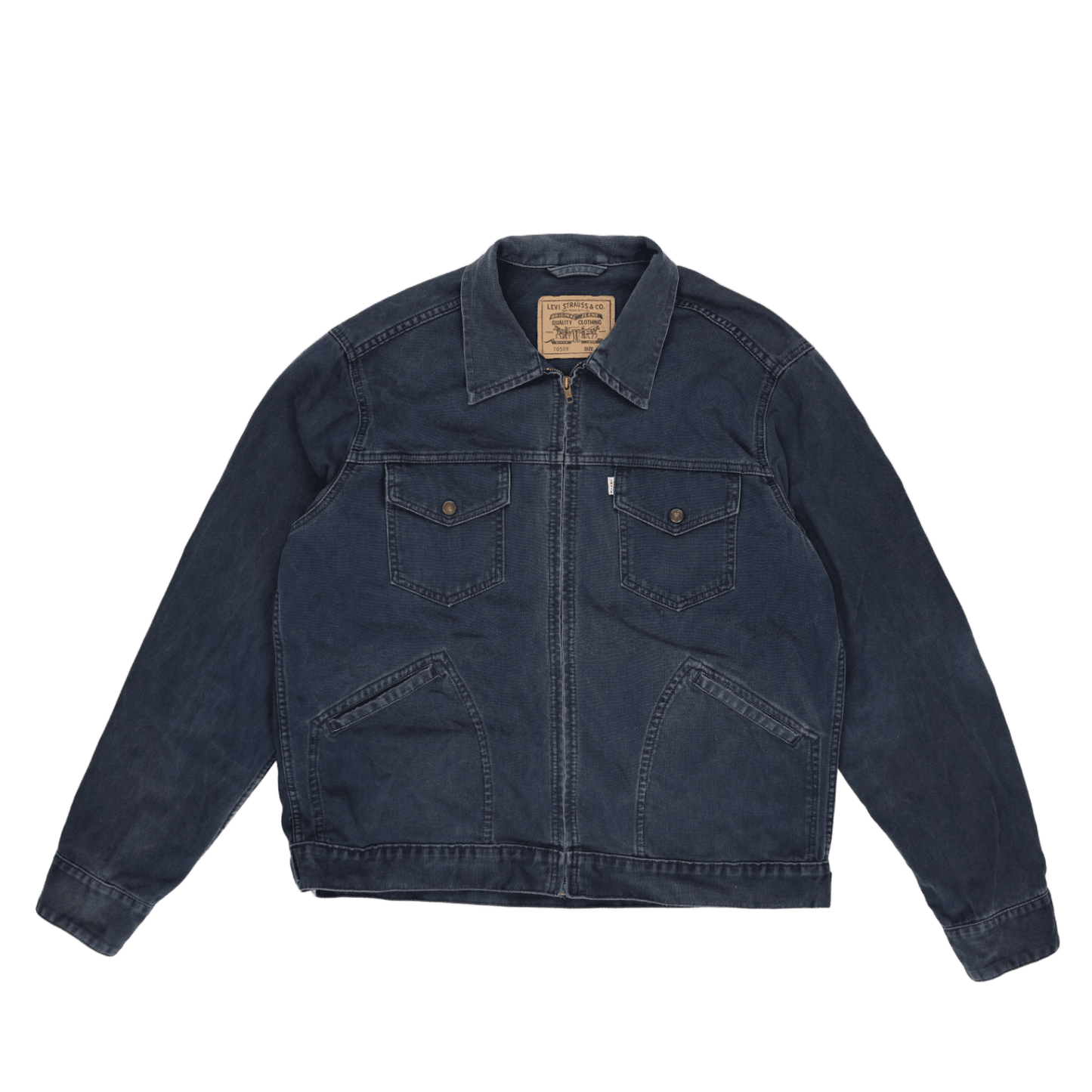 Levi's XXL 70509 Original Denim Jacket Navy Blue Cotton Vintage Collared