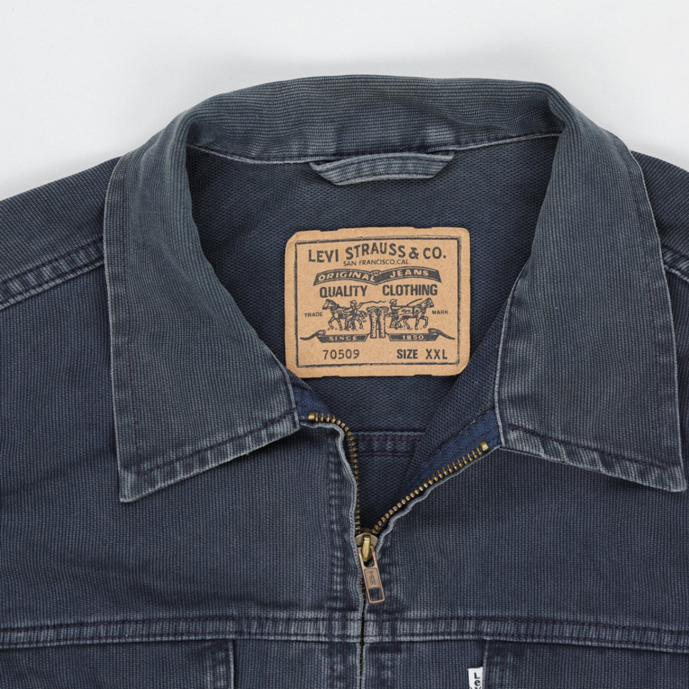 Levi's XXL 70509 Original Denim Jacket Navy Blue Cotton Vintage Collared