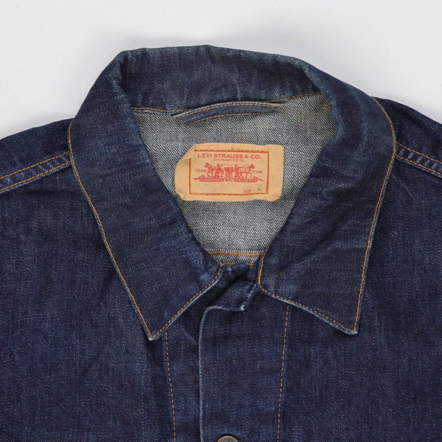 Levi's Vintage Blue Denim Trucker Jacket XL Men's Cotton