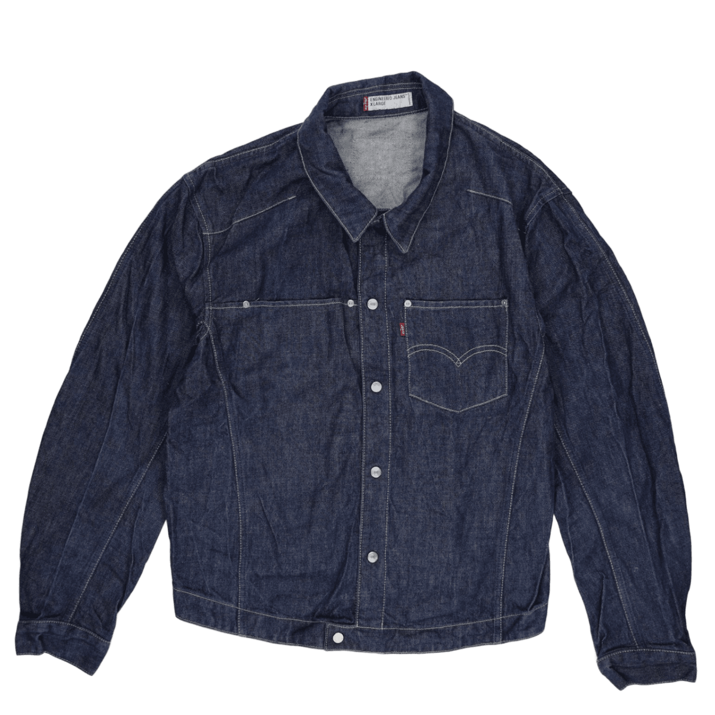 Levi's Engineered Jeans Vintage Denim Jacket Indigo Blue XL 100% Cotton