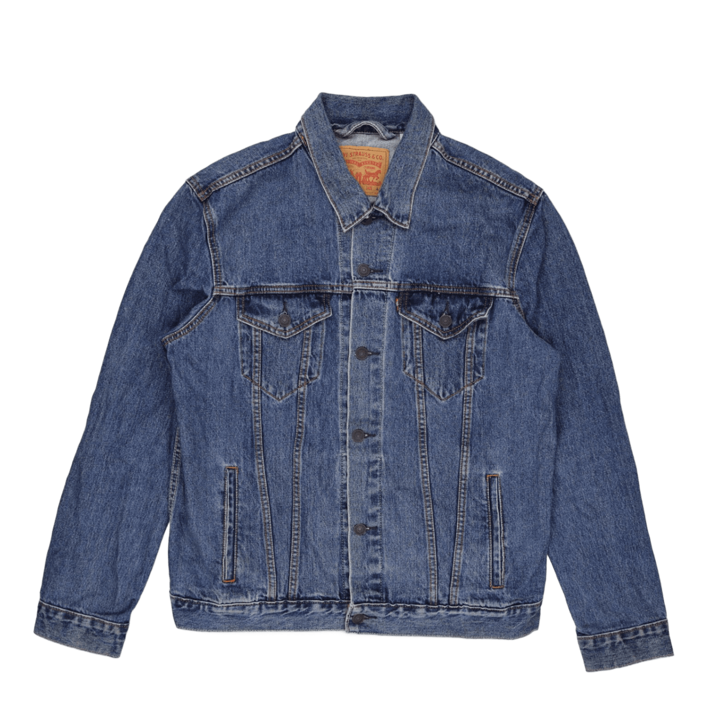 Levi's 72334 Vintage Denim Jacket Blue Large Cotton Denim Collared