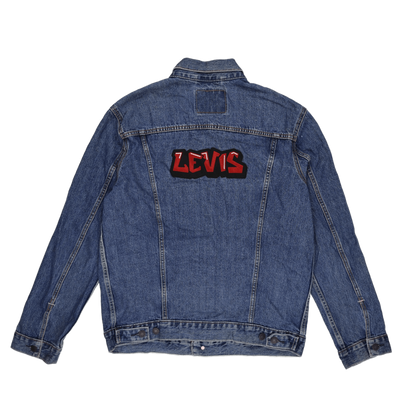 Levi's 72334 Vintage Denim Jacket Blue Large Cotton Denim Collared