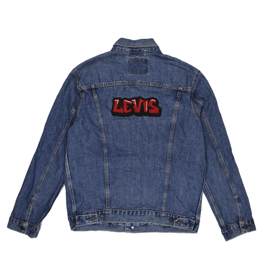 Levi's 72334 Vintage Denim Jacket Blue Large Cotton Denim Collared