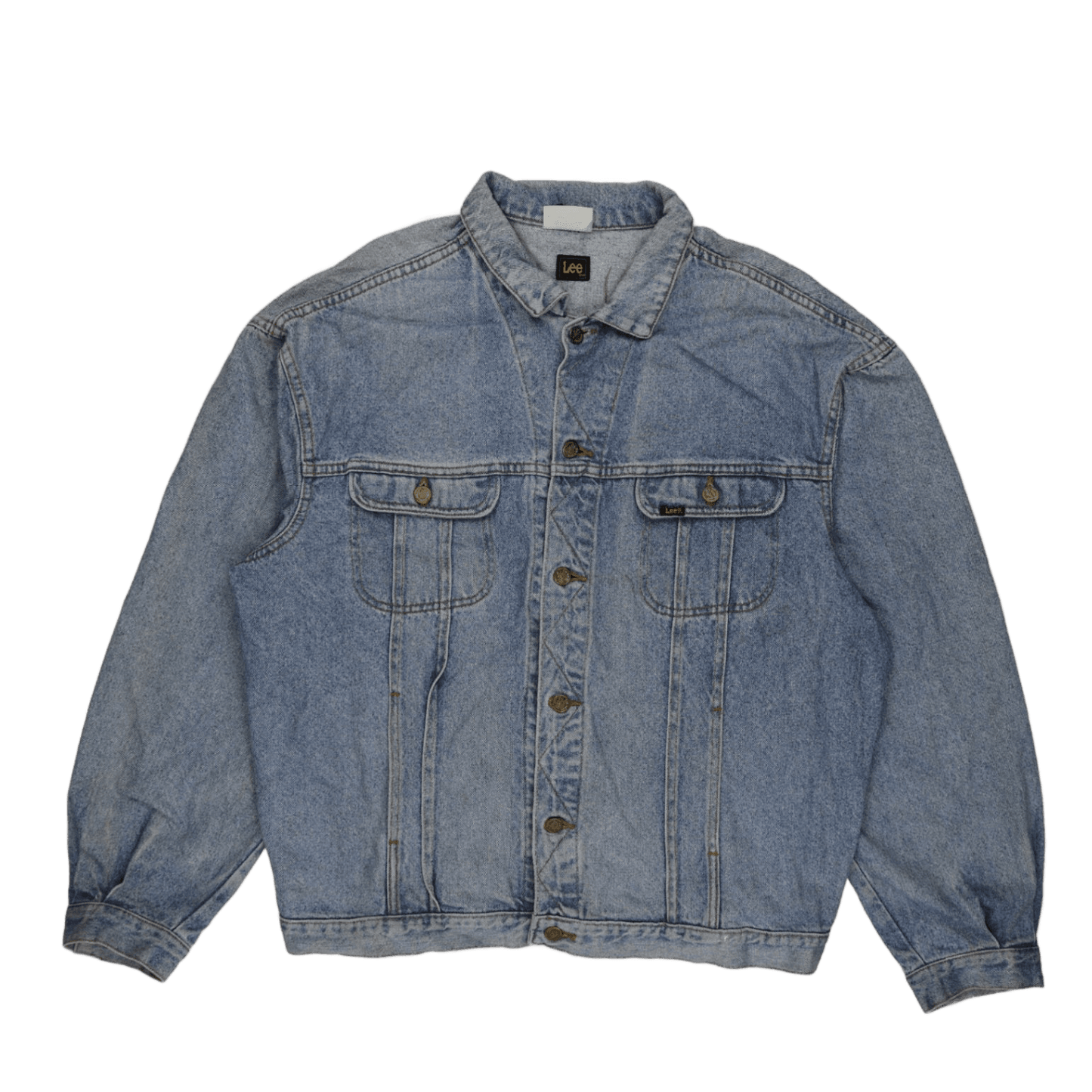Lee Vintage Denim Jacket Light Blue Large Cotton Denim Collared