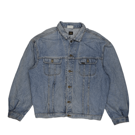Lee Vintage Denim Jacket Light Blue Large Cotton Denim Collared