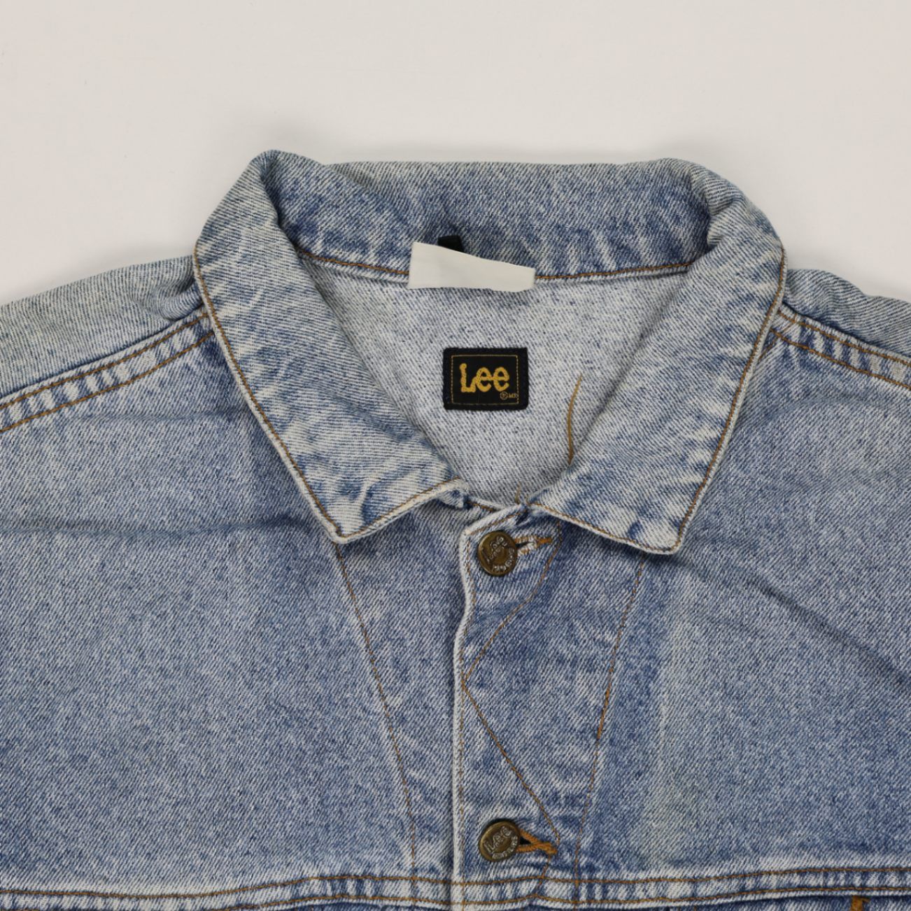 Lee Vintage Denim Jacket Light Blue Large Cotton Denim Collared