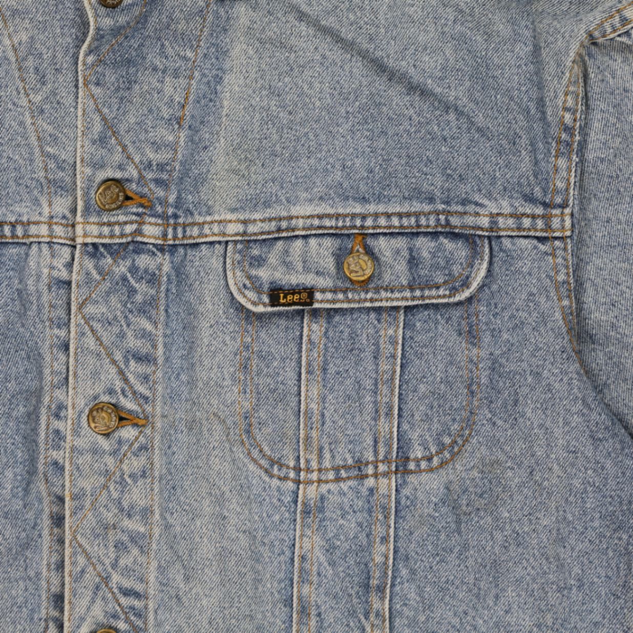 Lee Vintage Denim Jacket Light Blue Large Cotton Denim Collared