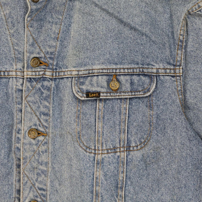 Lee Vintage Denim Jacket Light Blue Large Cotton Denim Collared