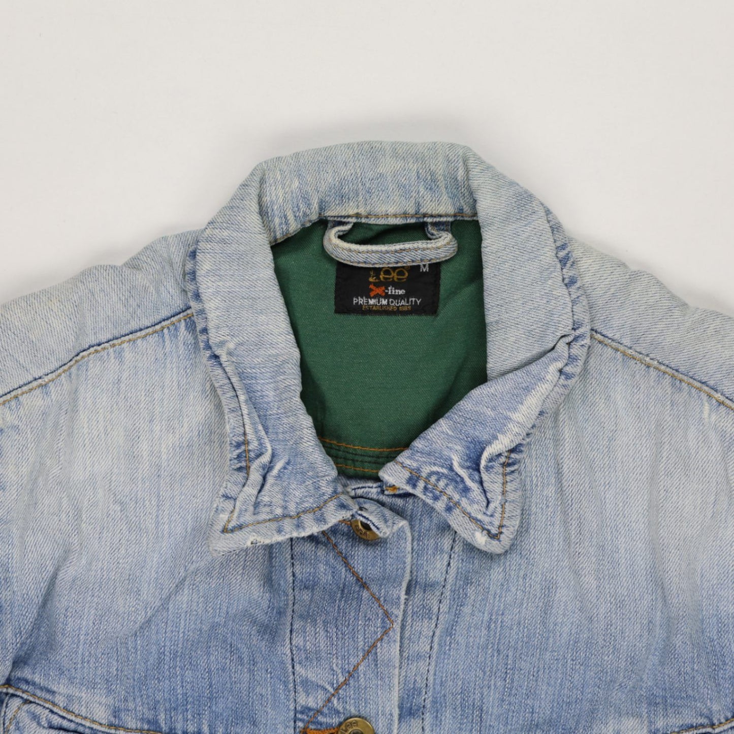 Lee Vintage Light Blue Denim Jacket Unisex Medium Cotton