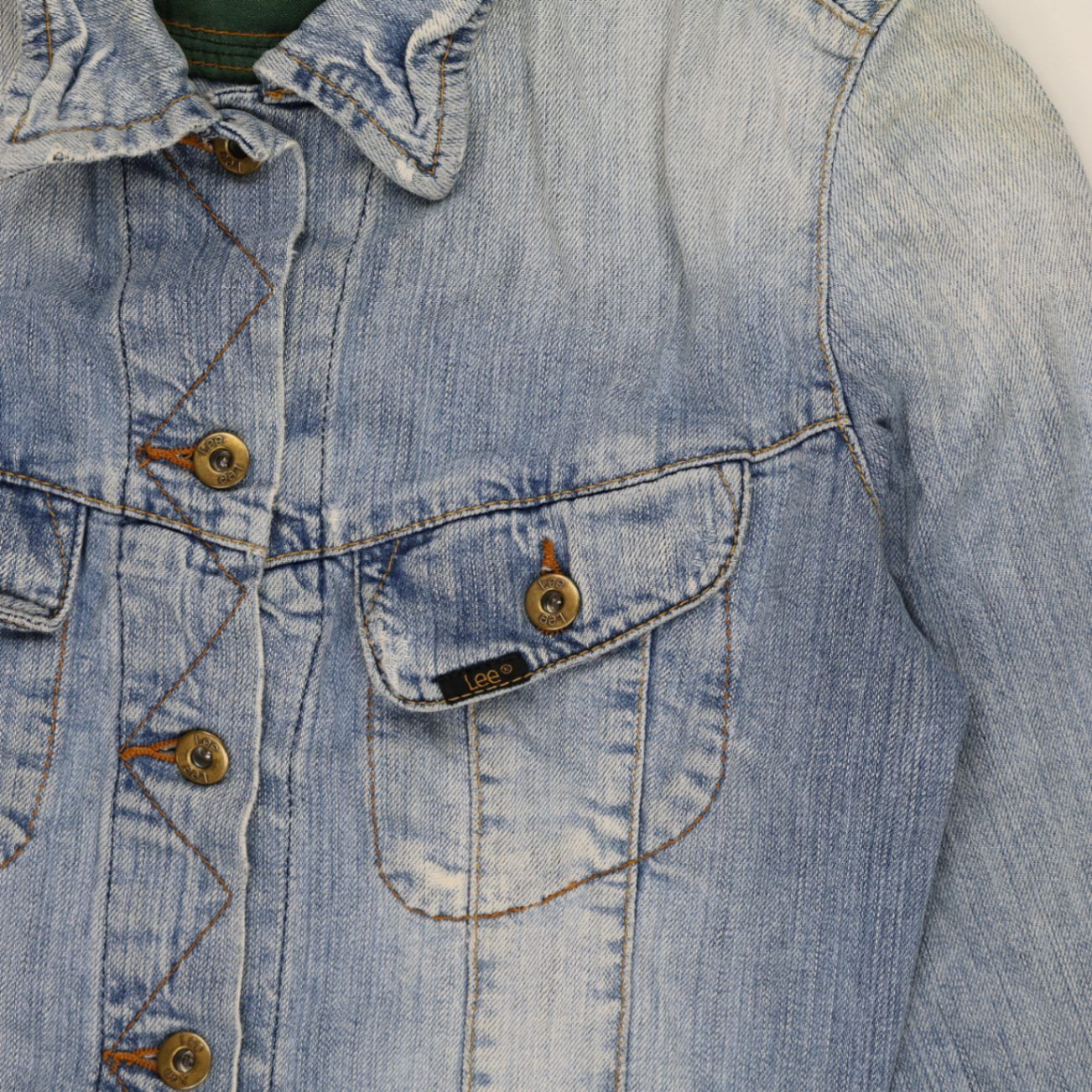 Lee Vintage Light Blue Denim Jacket Unisex Medium Cotton