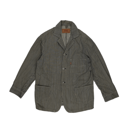 Levi's Vintage 70741 Striped Chore Jacket Blue Beige Medium Cotton