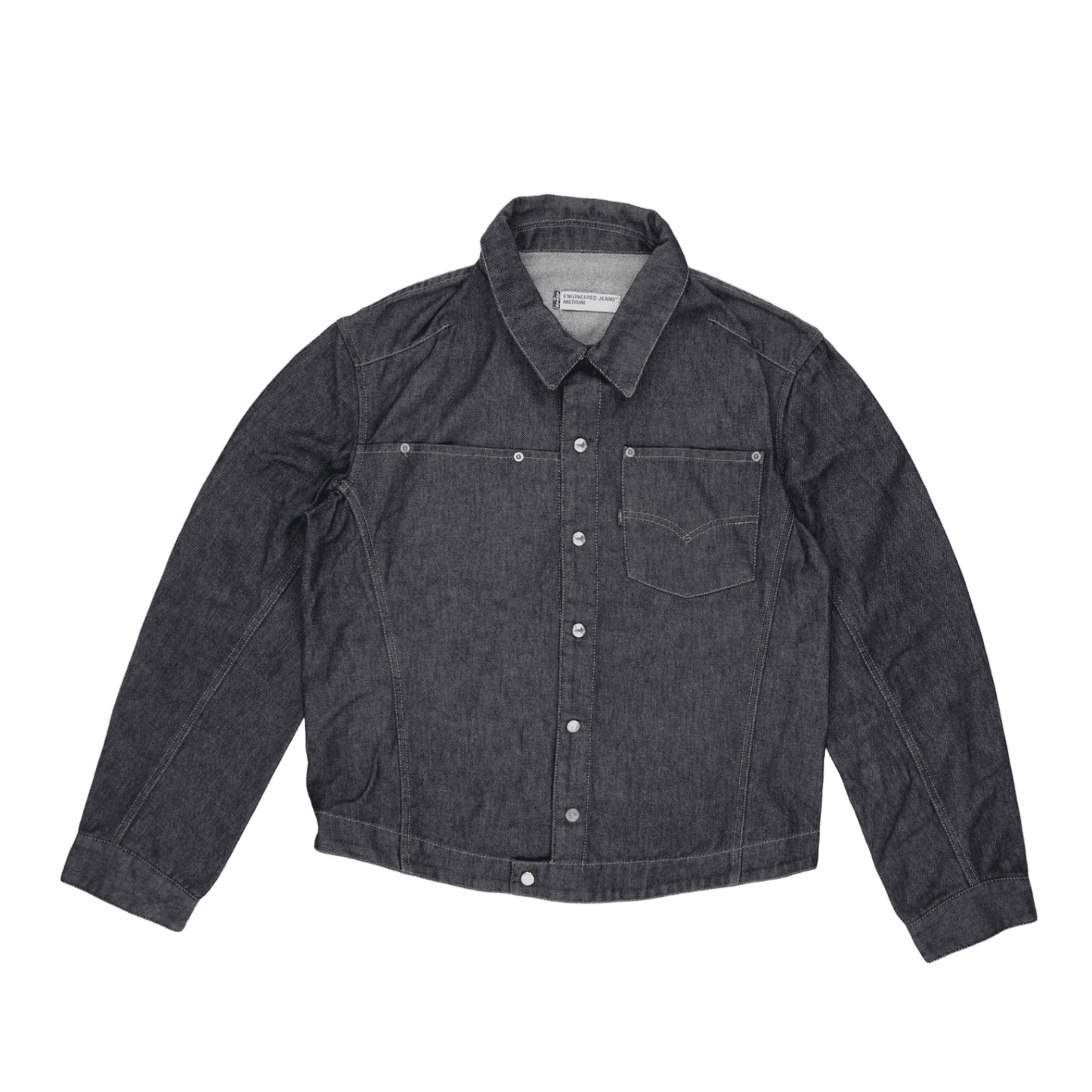 Levi's Engineered Jeans Black Denim Jacket Medium Cotton Denim Vintage