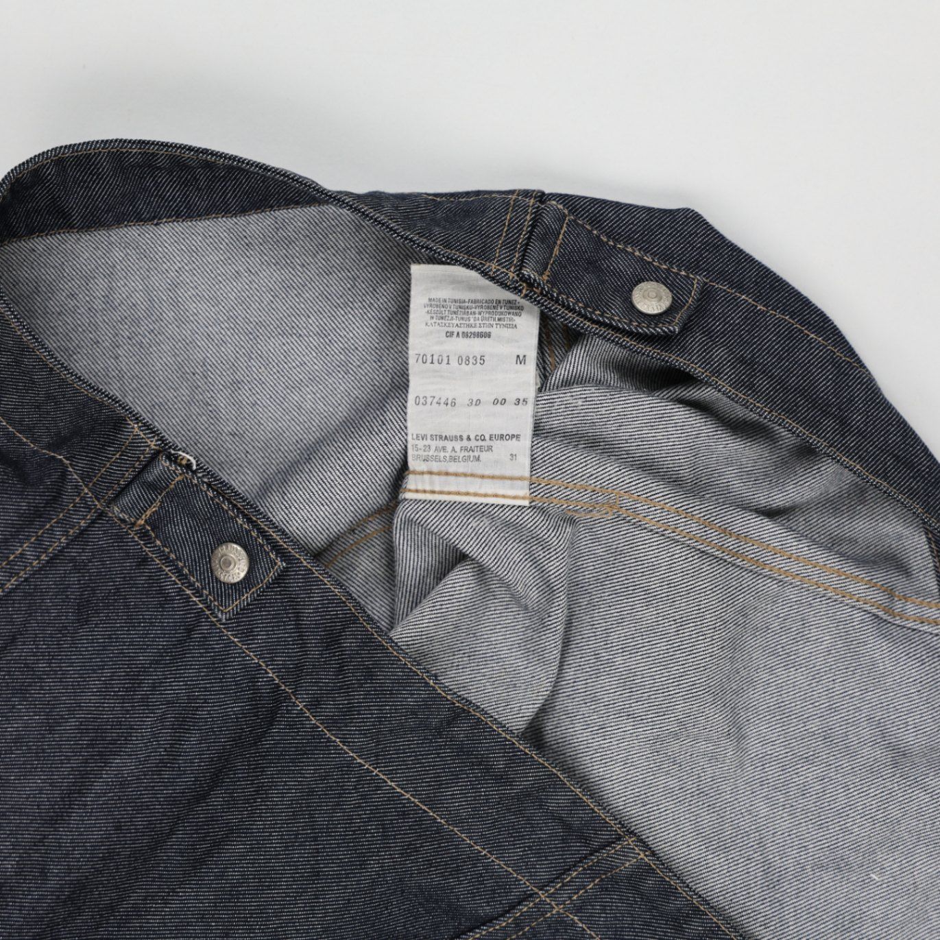 Levi's Engineered Jeans Black Denim Jacket Medium Cotton Denim Vintage