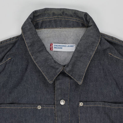 Levi's Engineered Jeans Black Denim Jacket Medium Cotton Denim Vintage