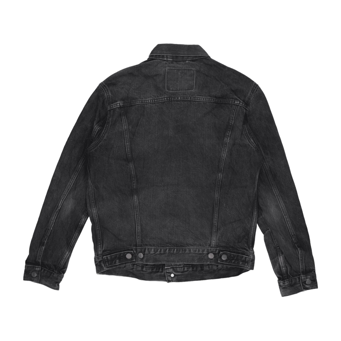 Levi's Black Denim Trucker Jacket Men's Size M Vintage Cotton
