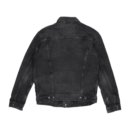 Levi's Black Denim Trucker Jacket Men's Size M Vintage Cotton