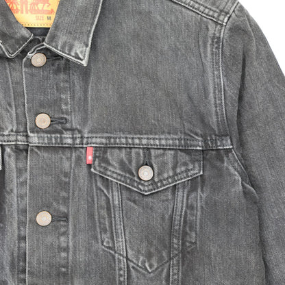 Levi's Black Denim Trucker Jacket Men's Size M Vintage Cotton