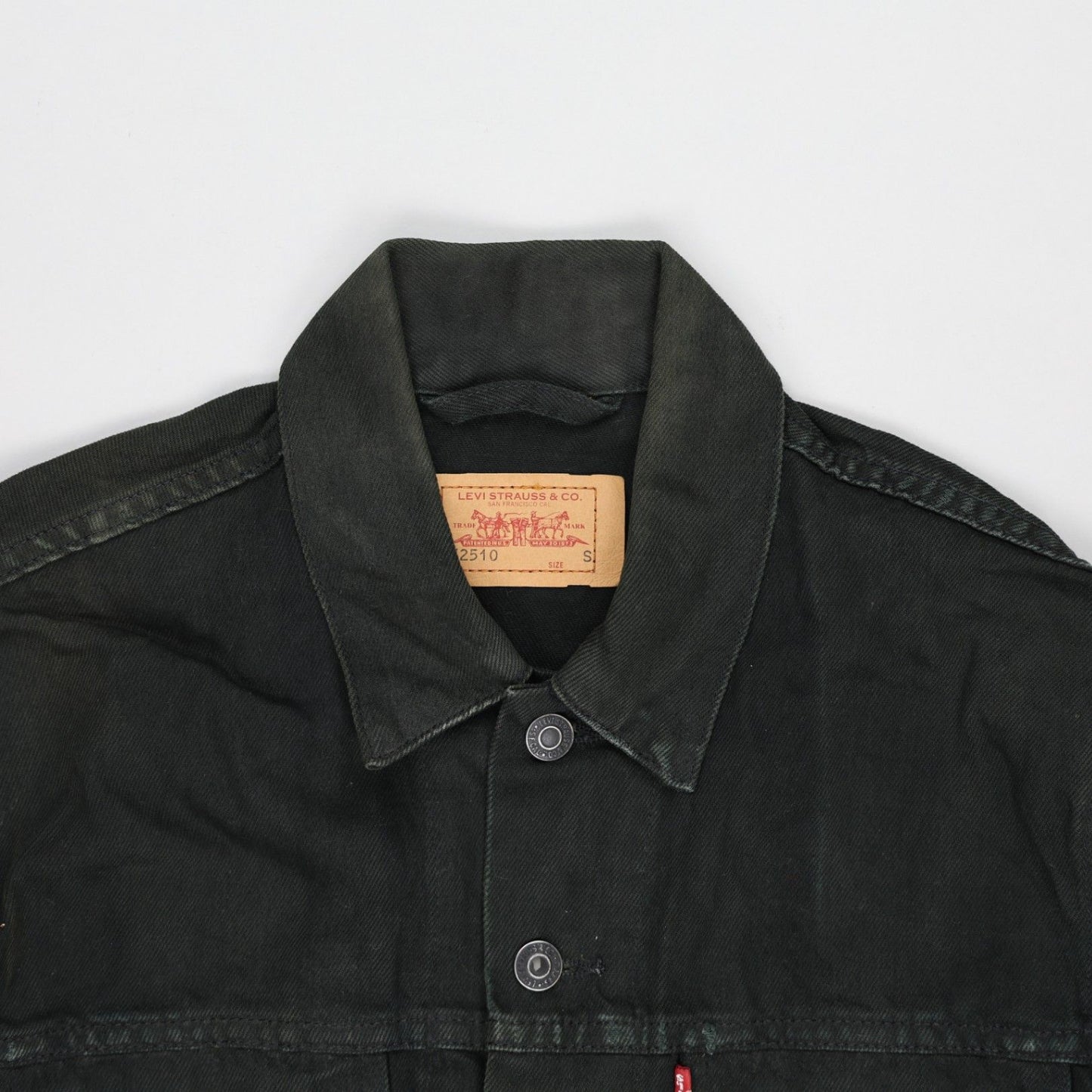 Levi's Black Denim Trucker Jacket Men's Small 100% Cotton