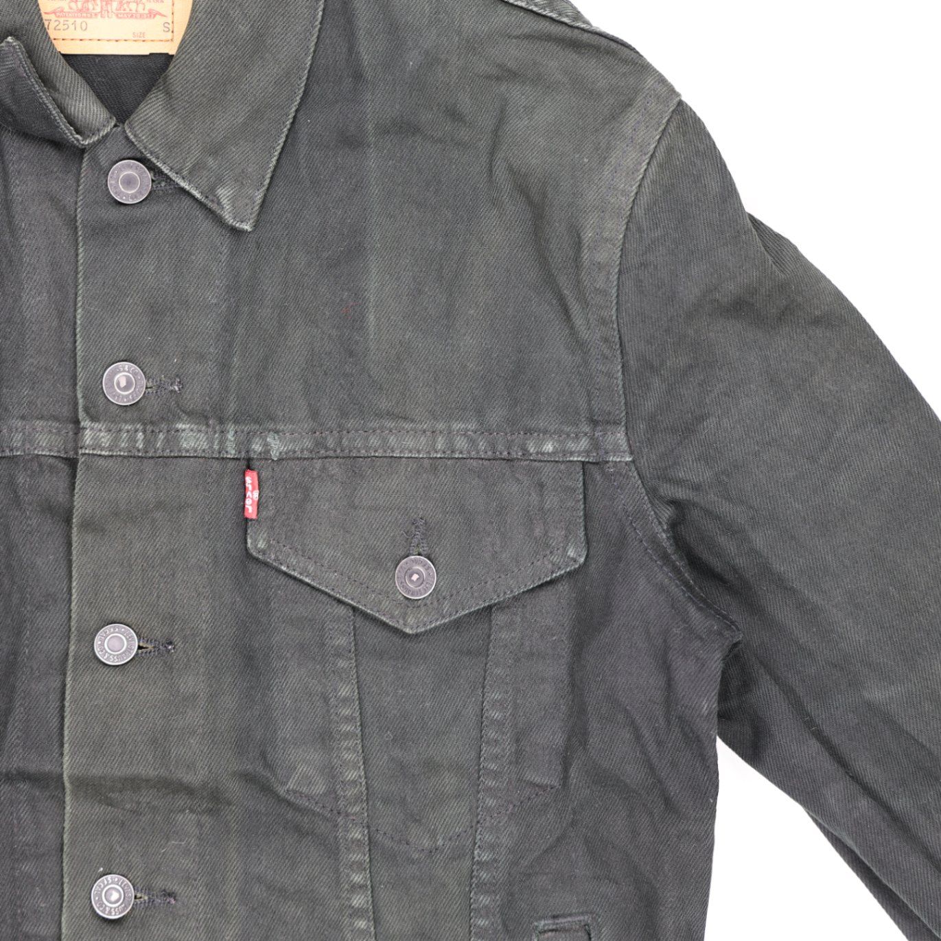 Levi's Black Denim Trucker Jacket Men's Small 100% Cotton