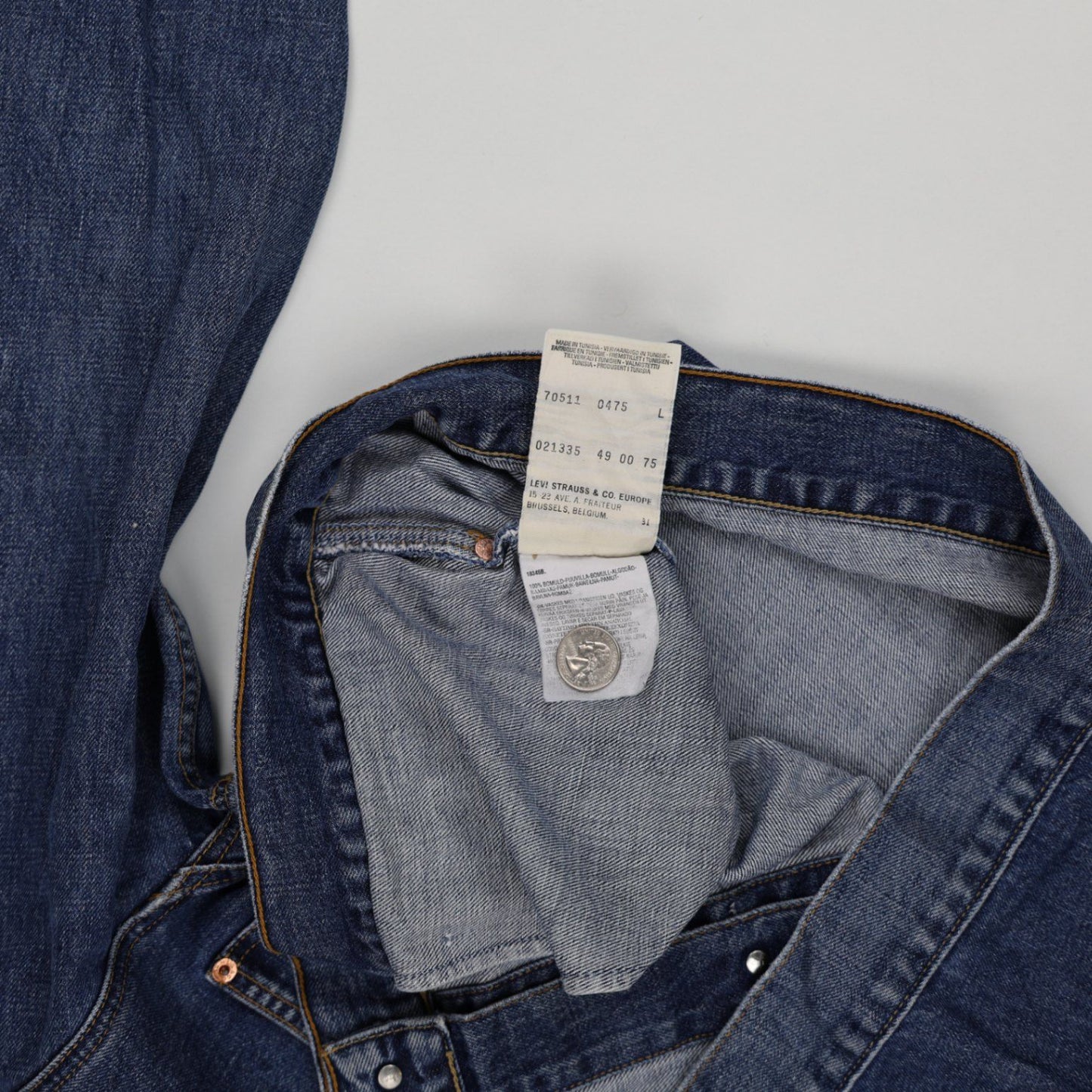 Levi's Vintage 70511 Denim Trucker Jacket Blue Large Cotton