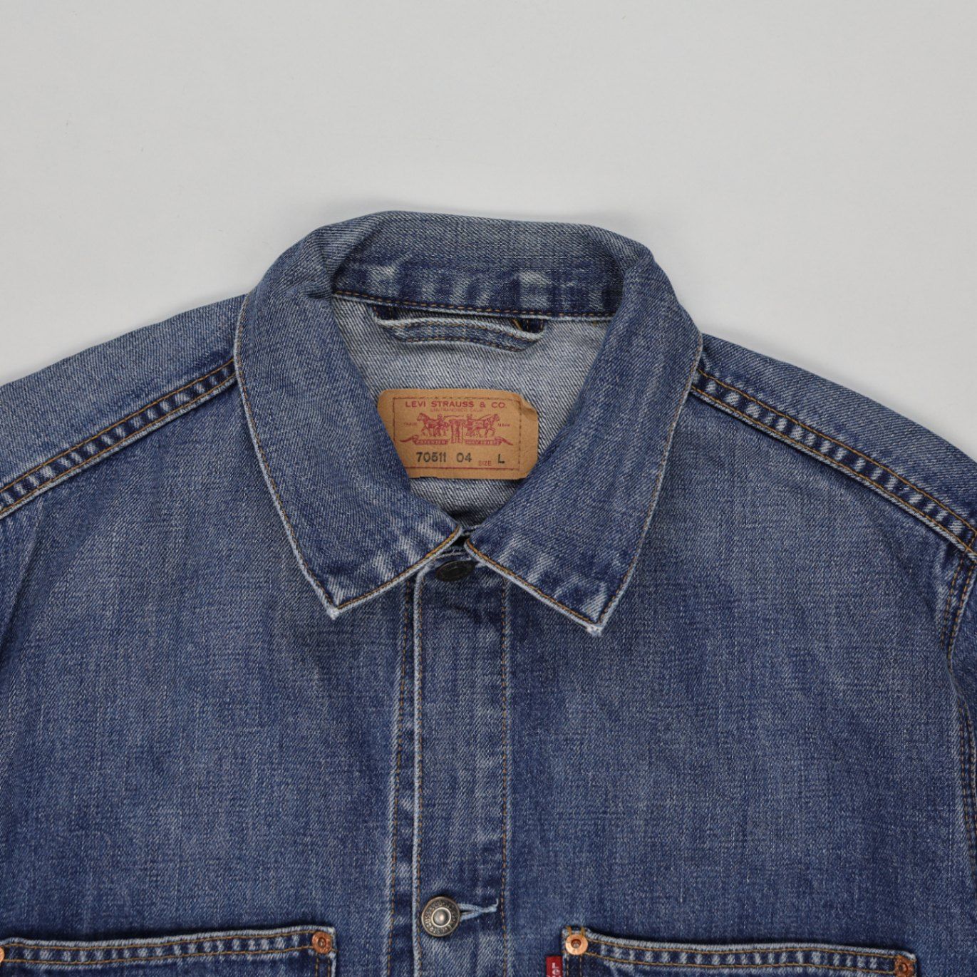 Levi's Vintage 70511 Denim Trucker Jacket Blue Large Cotton