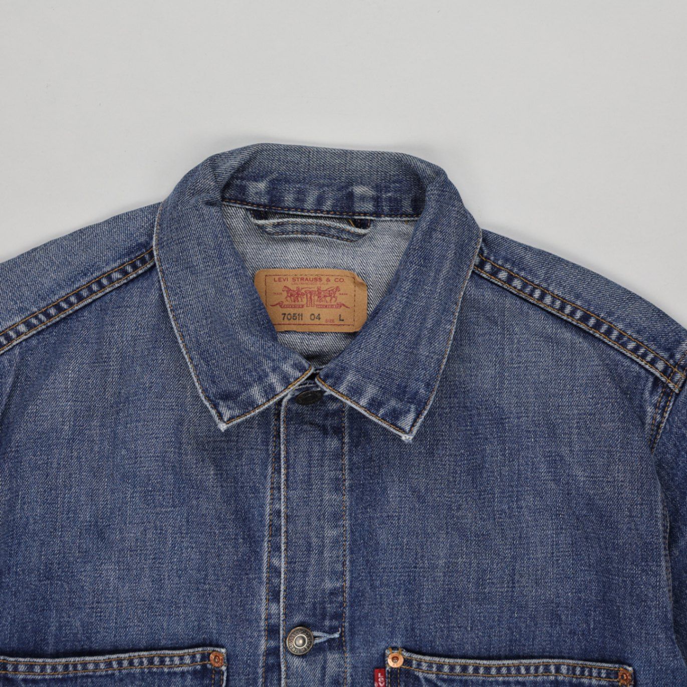Levi's Vintage 70511 Denim Trucker Jacket Blue Large Cotton