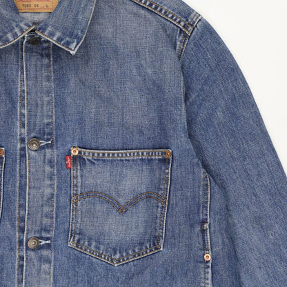 Levi's Vintage 70511 Denim Trucker Jacket Blue Large Cotton