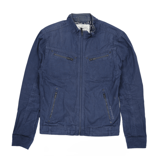 Levi's Men's Navy Utility Jacket Size M Cotton Stand Collar