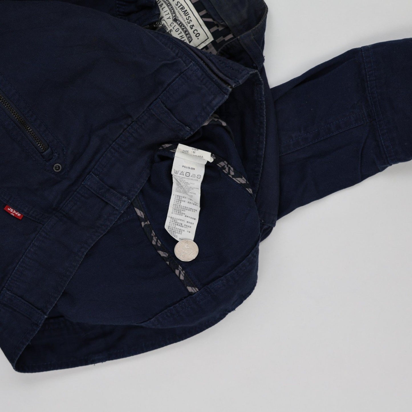 Levi's Men's Navy Utility Jacket Size M Cotton Stand Collar