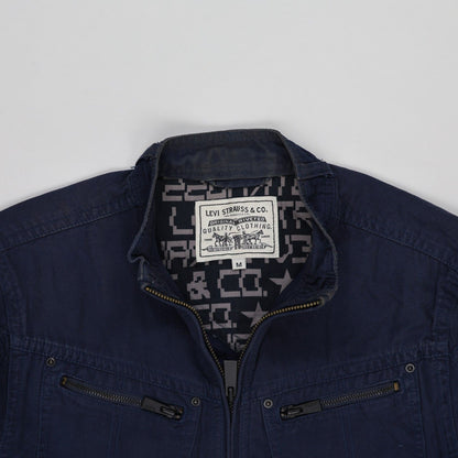 Levi's Men's Navy Utility Jacket Size M Cotton Stand Collar
