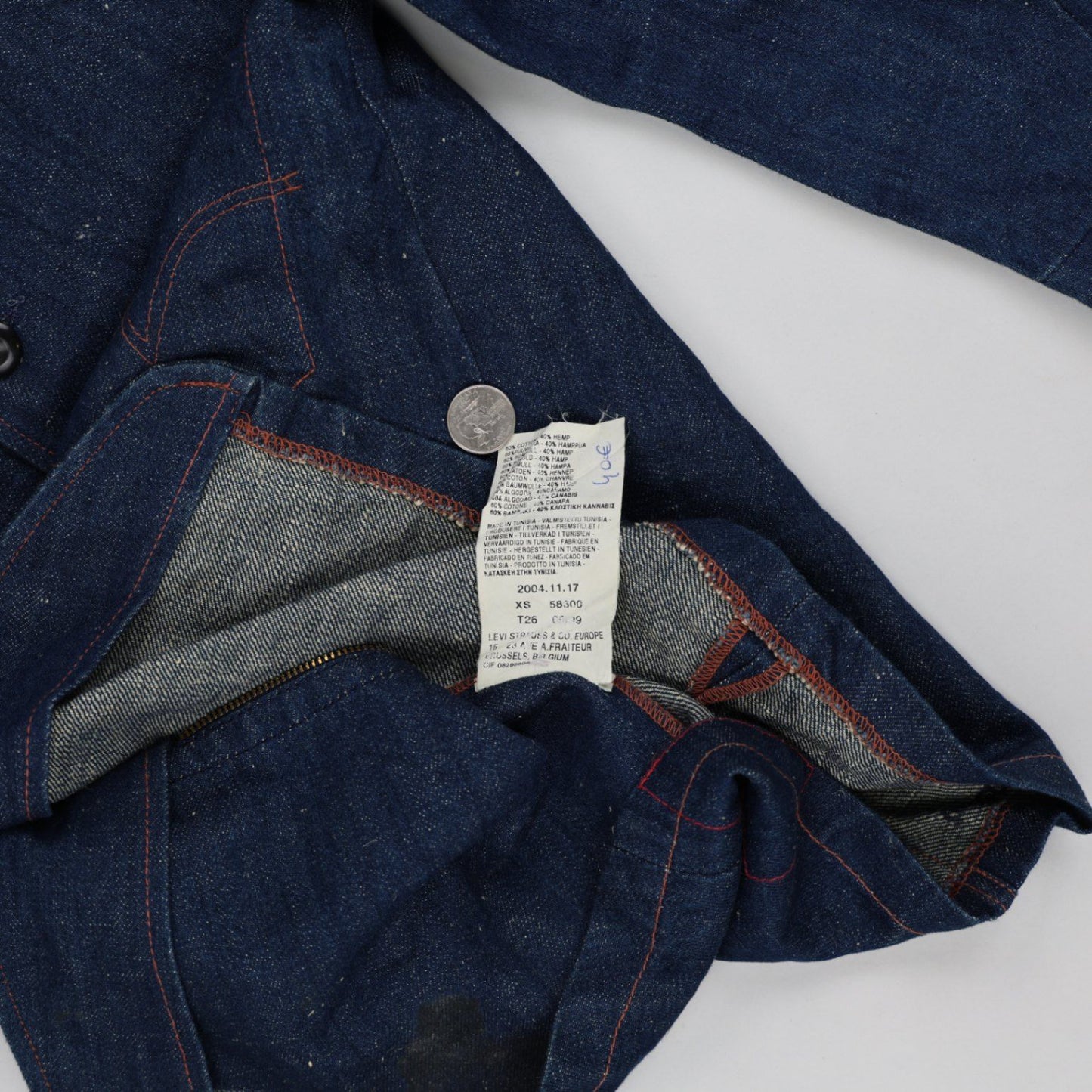 Levi's Vintage 2004 Chore Jacket Blue XS Cotton