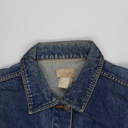 Wrangler Vintage Blue Denim Jacket Unisex Cotton Denim Collared