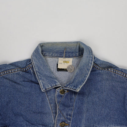 Lee Vintage Blue Denim Rider Jacket XL 100% Cotton Collared Men's Coat