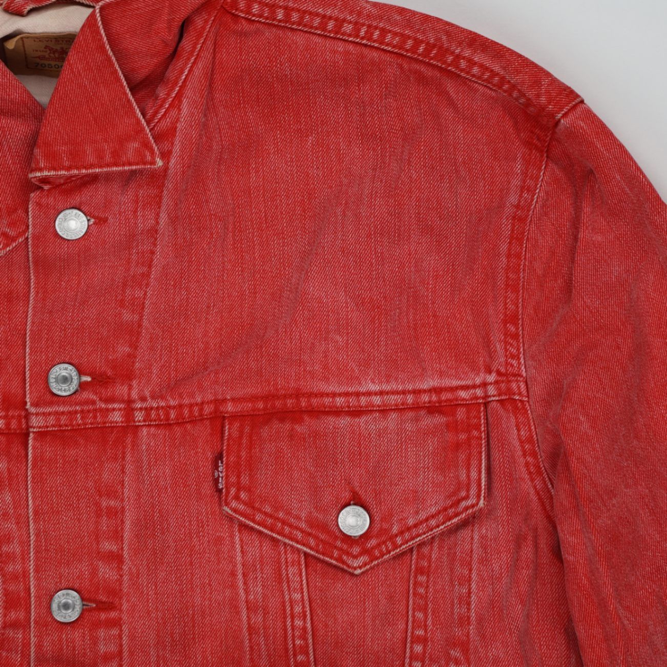 Levi's Red Denim Trucker Jacket XXL Vintage Cotton Mens