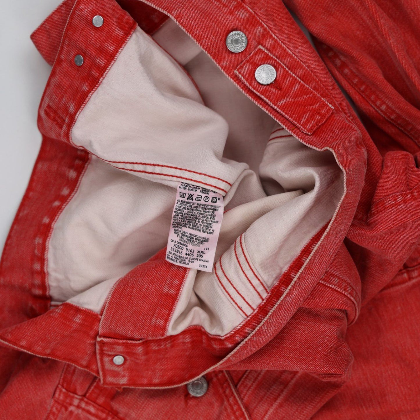 Levi's Red Denim Trucker Jacket XXL Vintage Cotton Mens
