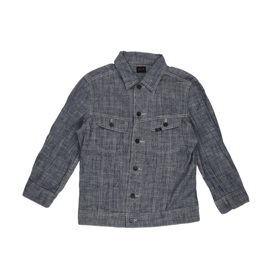 Lee x TK Indigo Chambray Workwear Jacket for Men Size Small 100 Percent Cotton Vintage Blue