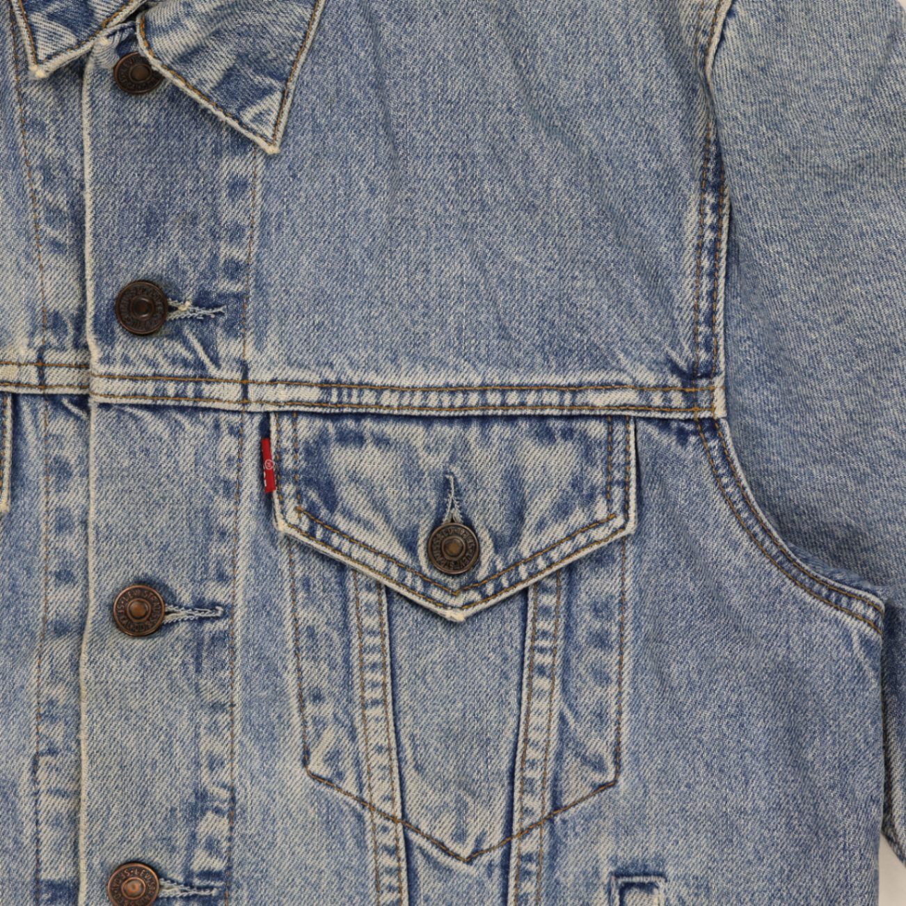 Levi's Vintage Light Blue Denim Trucker Jacket Size Small Cotton