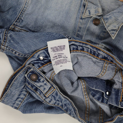 Levi's 70589 Vintage Light Blue Denim Trucker Jacket Size L Cotton