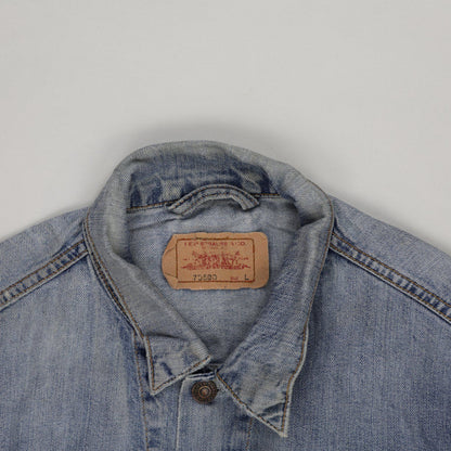 Levi's 70589 Vintage Light Blue Denim Trucker Jacket Size L Cotton