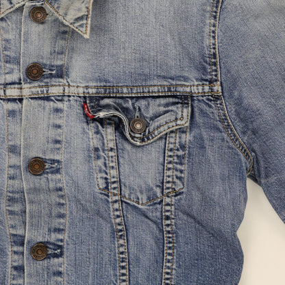 Levi's 70589 Vintage Light Blue Denim Trucker Jacket Size L Cotton