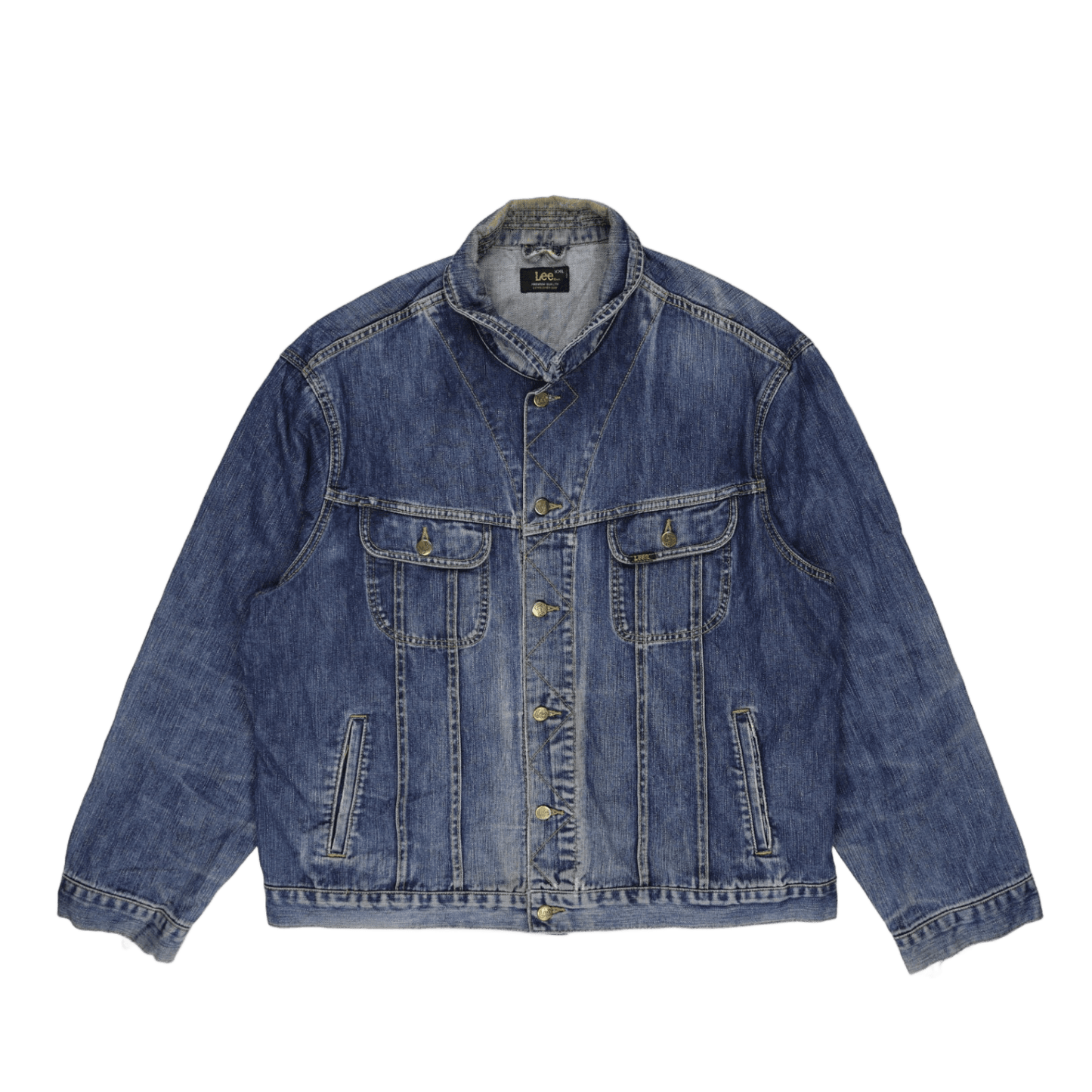 Lee Vintage Denim Jacket Blue XXL 100 Percent Cotton Unisex