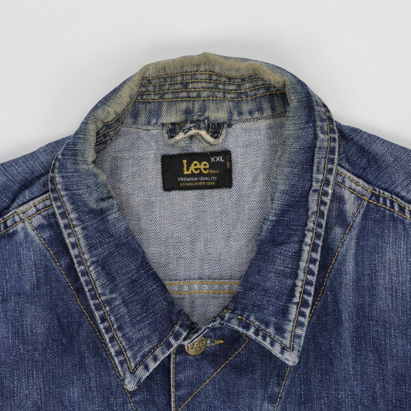 Lee Vintage Denim Jacket Blue XXL 100 Percent Cotton Unisex